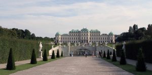 Another view of the Upper Belvedere from the gardens.