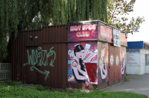 This was a strange sight found near the Oswiecim railway station - this has to be one of the smallest night clubs in the world.